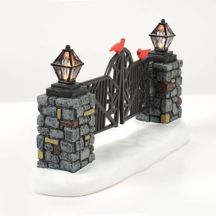 Cardinal Lit Christmas Gate Cross Product D56 New Side