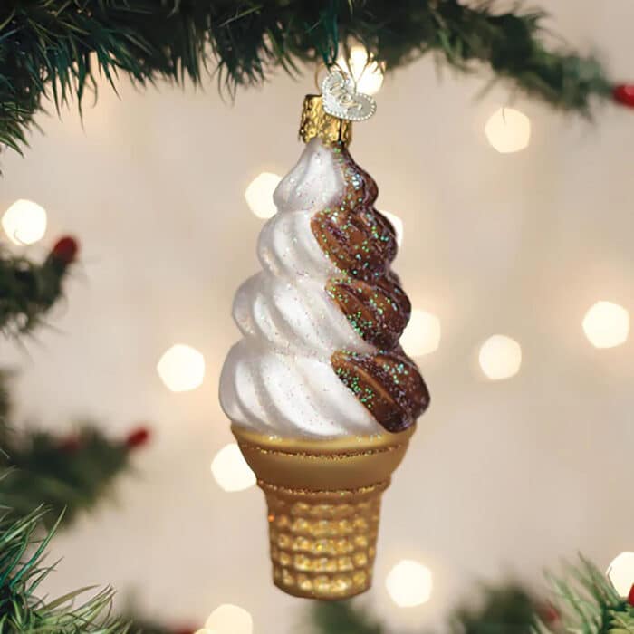 Chocolate Swirl Soft Serve Ornament Old World Christmas