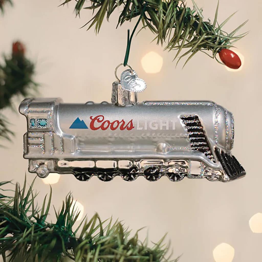 Coors Light Chill Train Ornament Old World Christmas