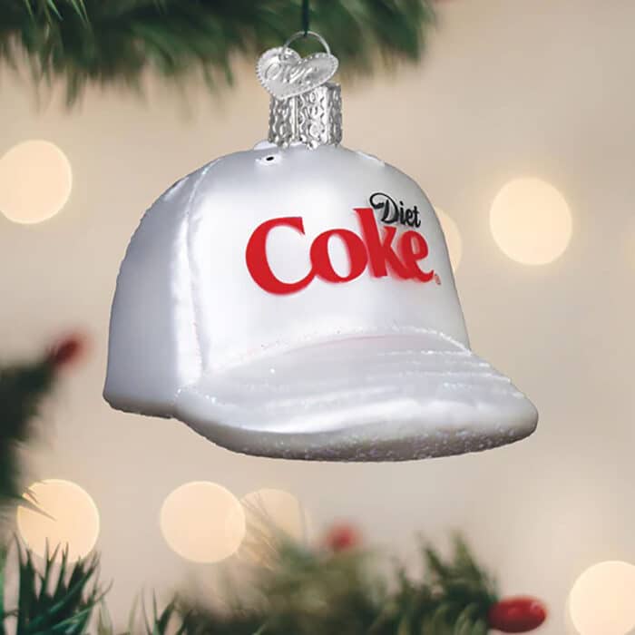 Diet Coke Baseball Cap Ornament Old World Christmas