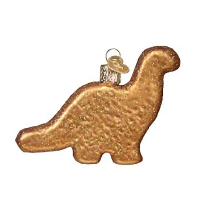 Dino Chicken Nugget Ornament Old World Christmas Back