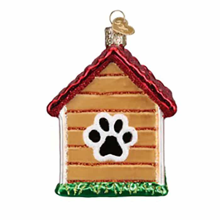 Dog House Ornament Old World Christmas Back