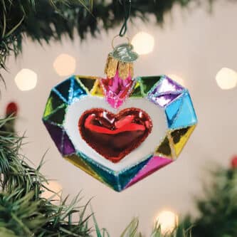 Faceted Heart Ornament Old World Christmas