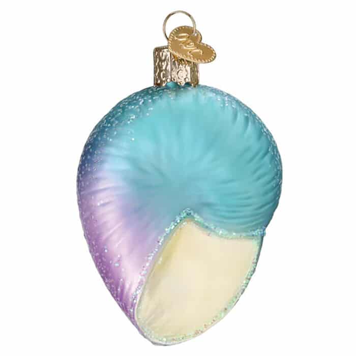Fanciful Spiral Shell Ornament Old World Christmas Back