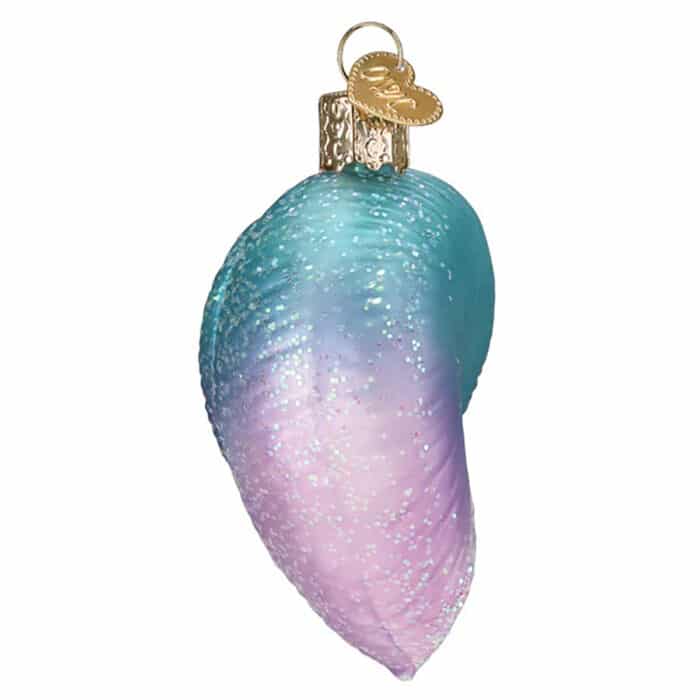 Fanciful Spiral Shell Ornament Old World Christmas Side