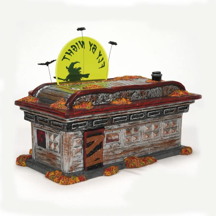 Fly by Night Diner Halloween Village D56 New Back