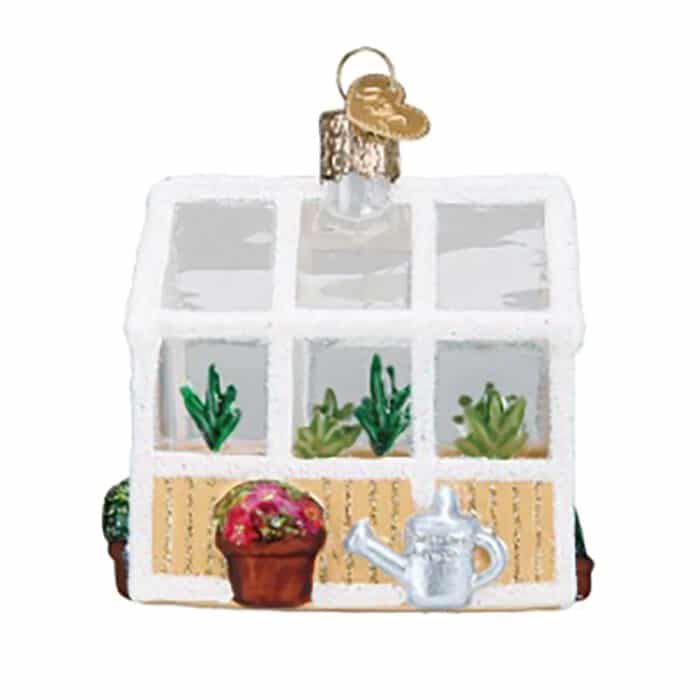 Greenhouse Ornament Old World Christmas Side