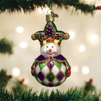 Harlequin Snowman Ornament Old World Christmas