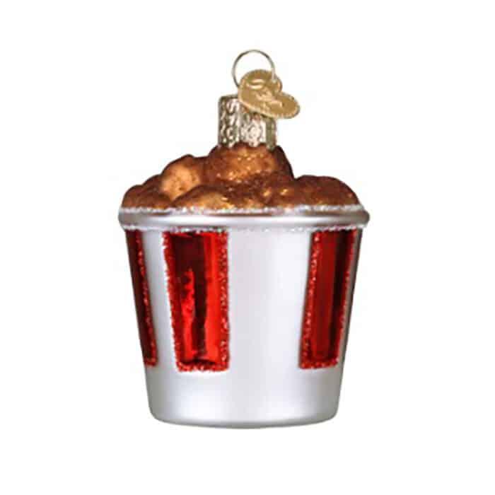 Kfc Bucket of Chicken Ornament Old World Christmas Back