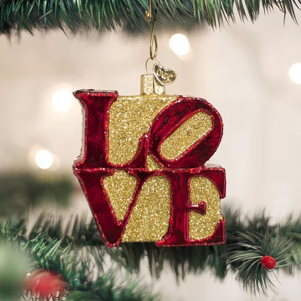 Love Block Ornament Old World Christmas