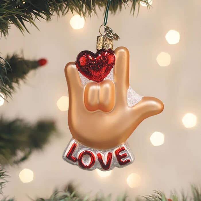 Love Sign Language Ornament Old World Christmas