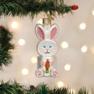 Marshmallow Bunny Ornament Old World Christmas