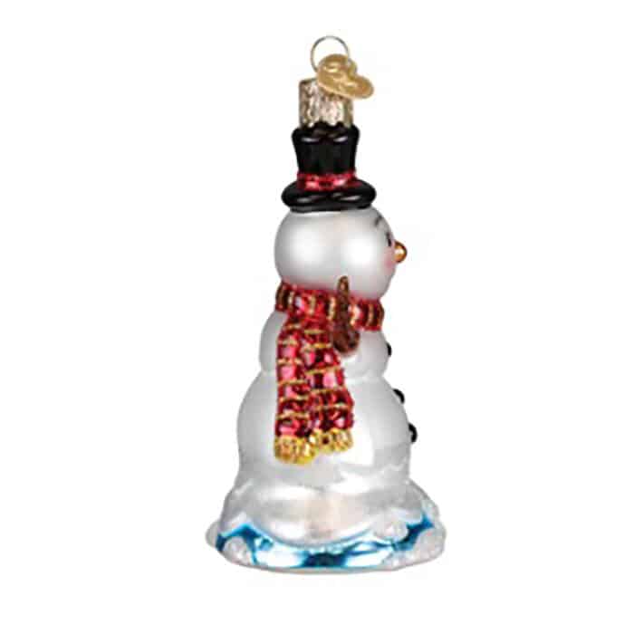 Mr Melting Snowman Ornament Old World Christmas Side