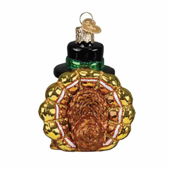 Pilgrim Turkey Ornament Old World Christmas Back
