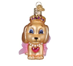 Princess Doggy Ornament Old World Christmas Front