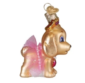 Princess Doggy Ornament Old World Christmas Side