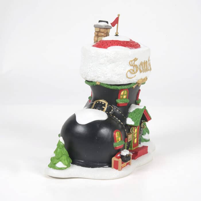 Santas Boot Shop North Pole Village D56 Front