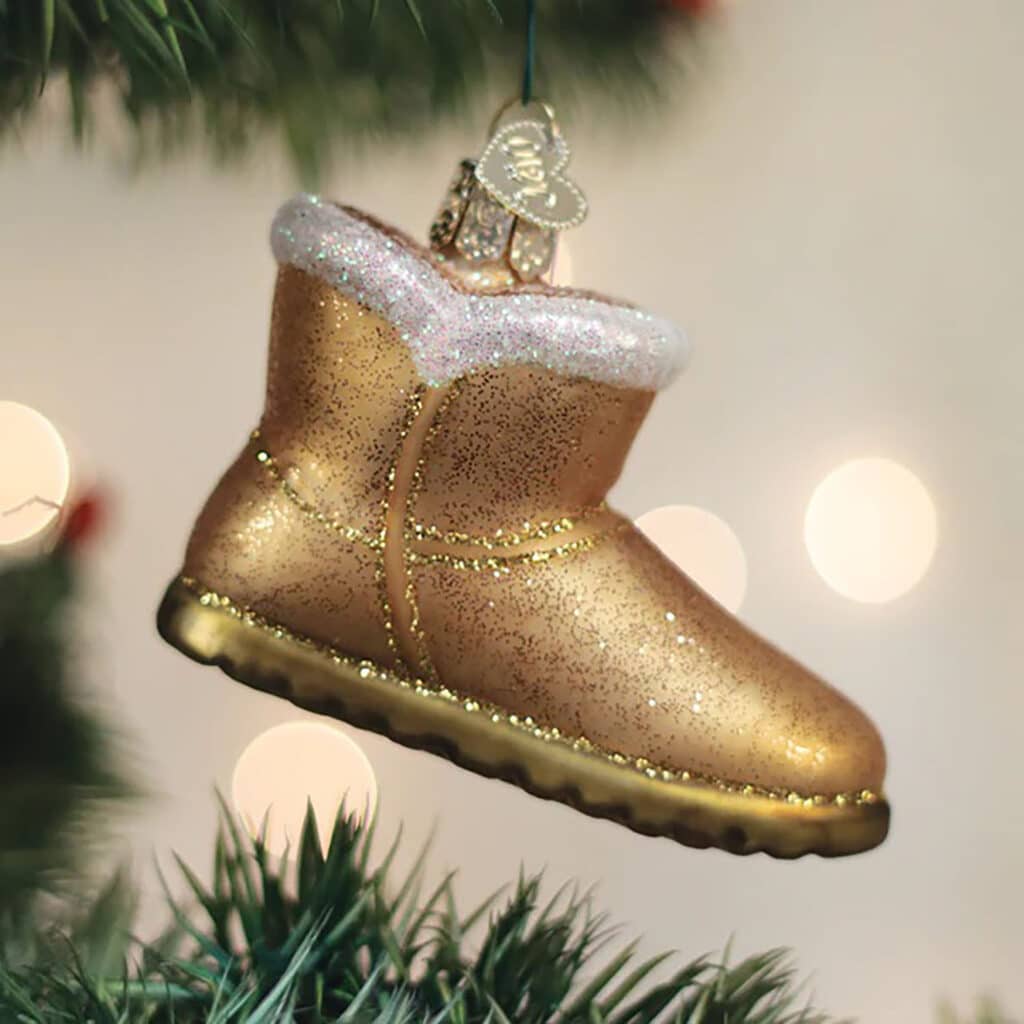 Sheepskin Boot Ornament Old World Christmas