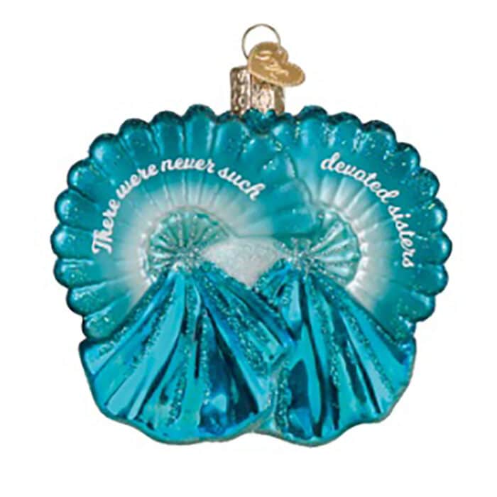 Sisters Sisters Ornament Old World Christmas Back