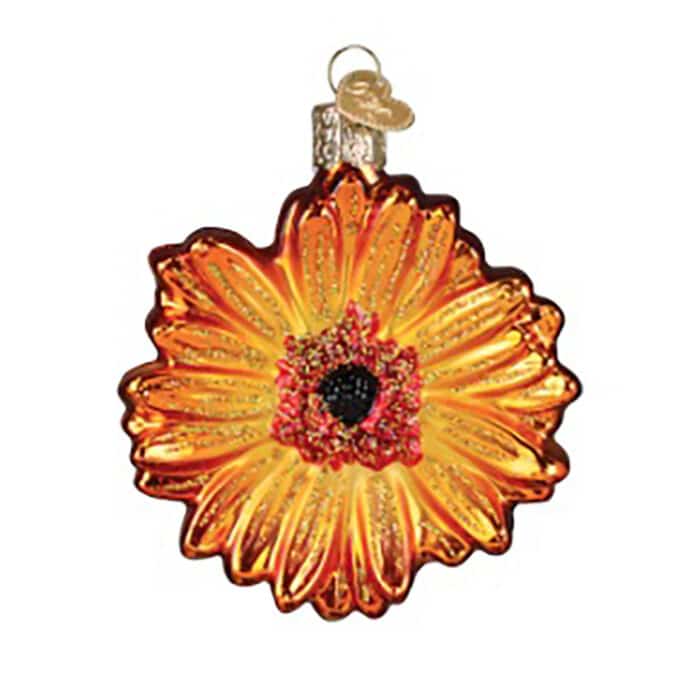 Sunset Gerbera Daisy Ornament Back