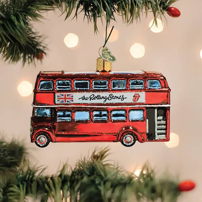 The Rolling Stones British Bus Ornament Old World Christmas