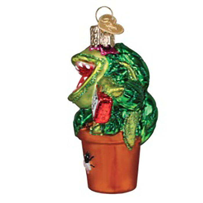 Venus fly trap ornament old world christmas back side - christmas store Venus Fly Trap Ornament Old World Christmas Back Side