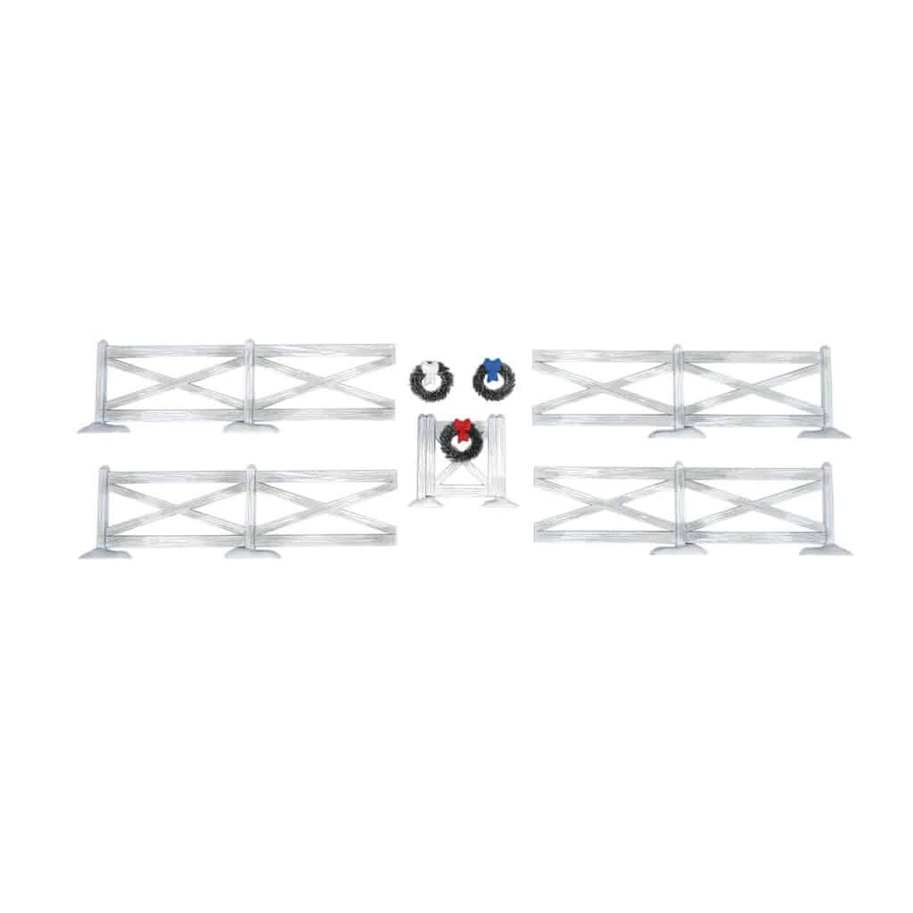 White Crossbuck Fence Set Cross Product D56 New