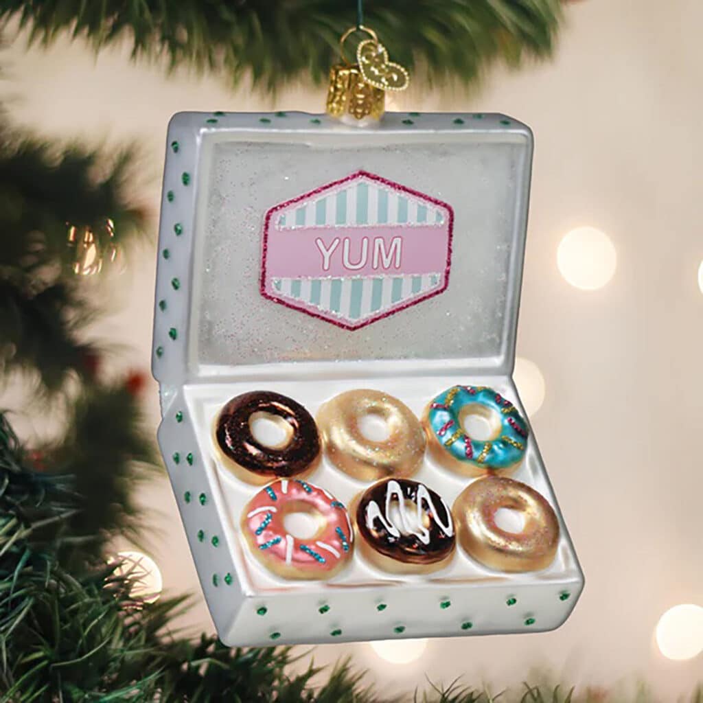 Yum Box of Donuts Ornament Old World Christmas