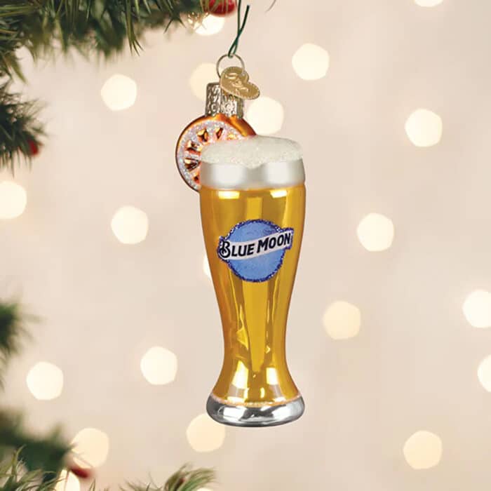 Glass Of Blue Moon® Beer Ornament Old World Christmas