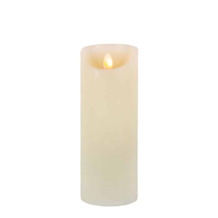 Ivory Led Pillar Aurora® Flame Candle Set Single