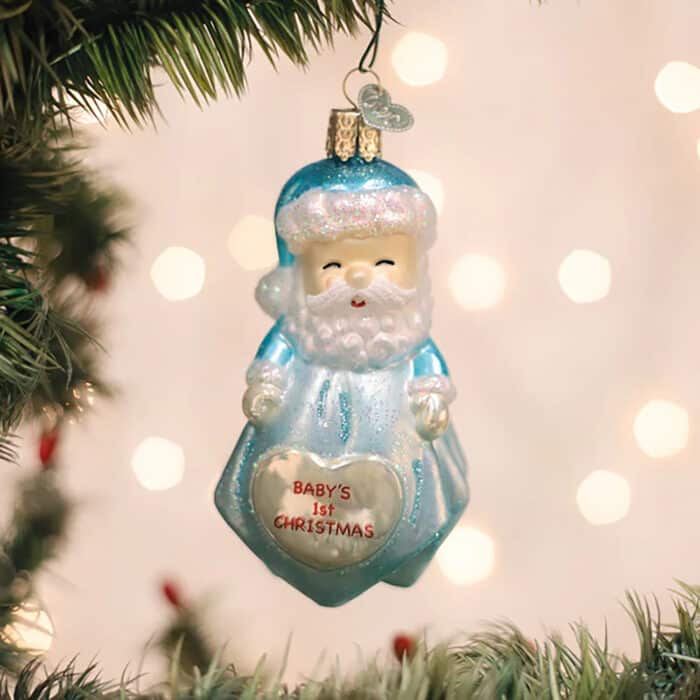 Babys First Lovey Ornament Old World Christmas Blue