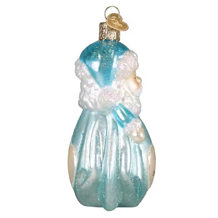 Babys First Lovey Ornament Old World Christmas Blue Side