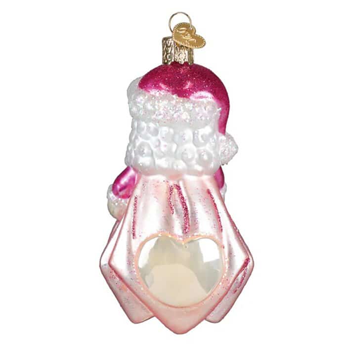 Babys First Lovey Ornament Old World Christmas Pink Back