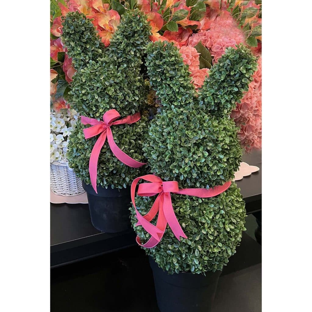 Boxwood Bunny Topiary Two Sizes