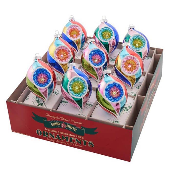 Christmas Confetti Reflector Tulips Shiny Brite by Radko