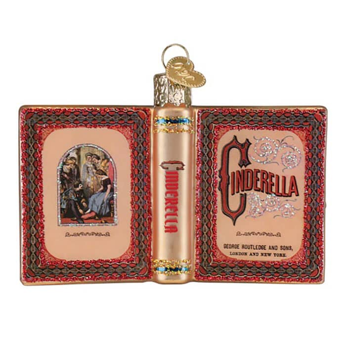 Cinderella Book Ornament Old World Christmas Back