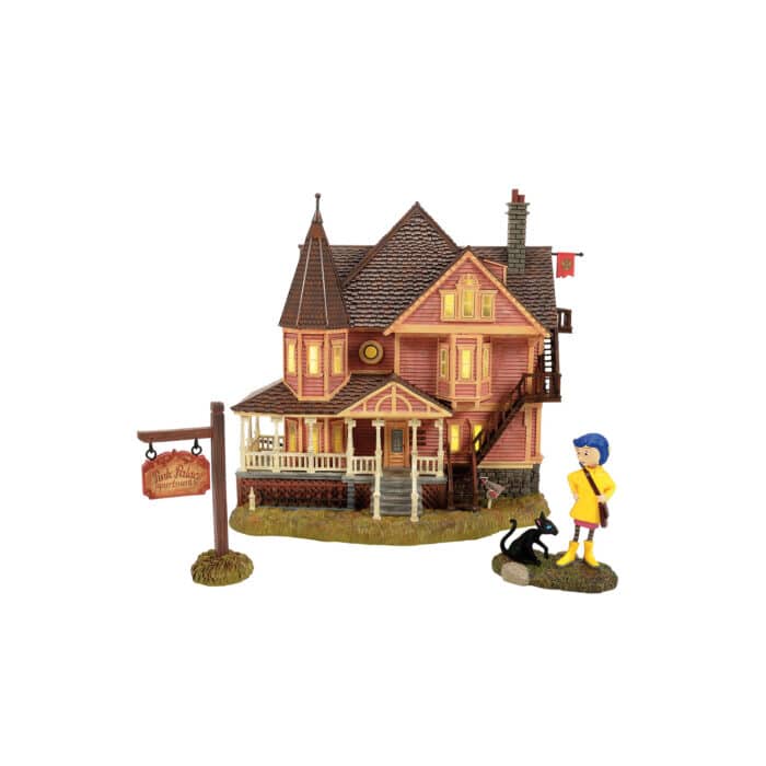 Coraline Pink Palace Apartments Halloween Village D56 New