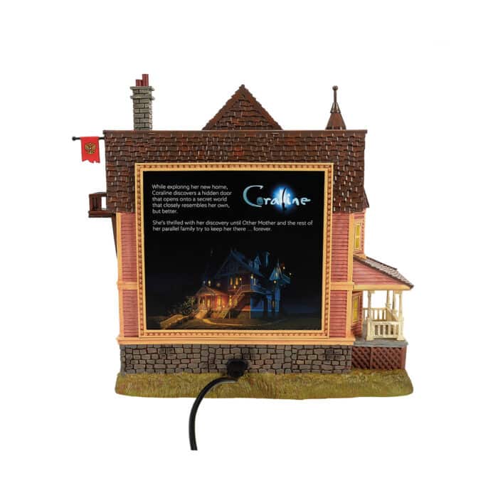 Coraline Pink Palace Apartments Halloween Village D56 New Back