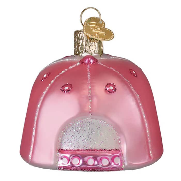 Cowgirl Trucker Cap Ornament Old World Christmas Back