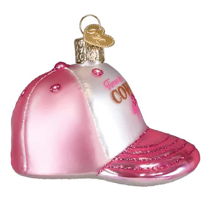 Cowgirl Trucker Cap Ornament Old World Christmas Side