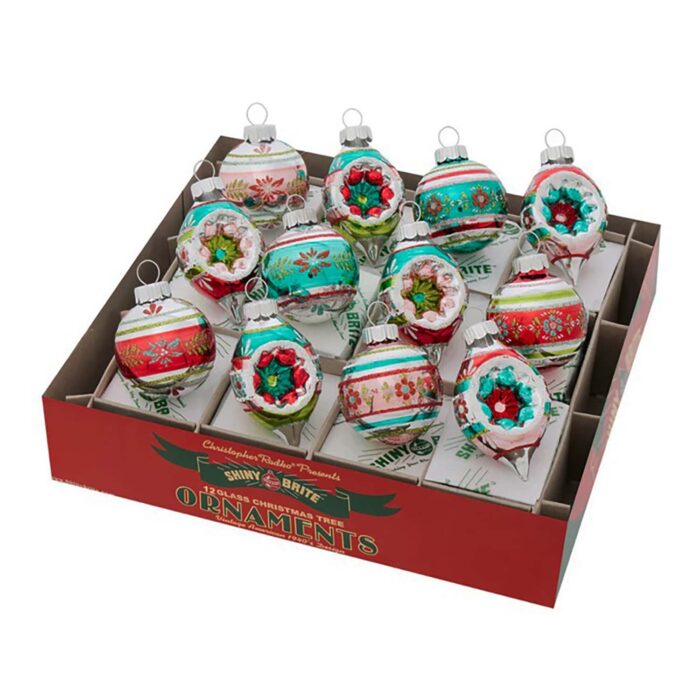 Festive Fete Decorated Rounds and Shapes Shiny Brite by Radko