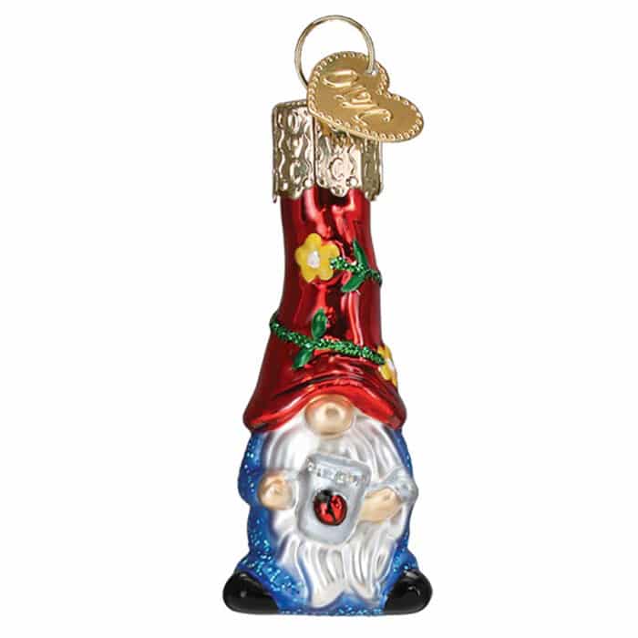Mini Garden Gnome Ornament Old World Christmas Front