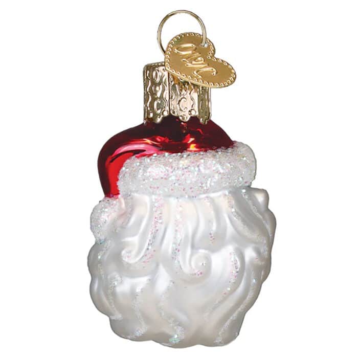 Mini Winking Santa Ornament Old World Christmas Back