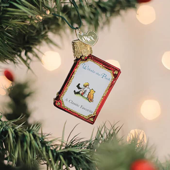 Mini Winnie the Pooh Book Ornament Old World Christmas