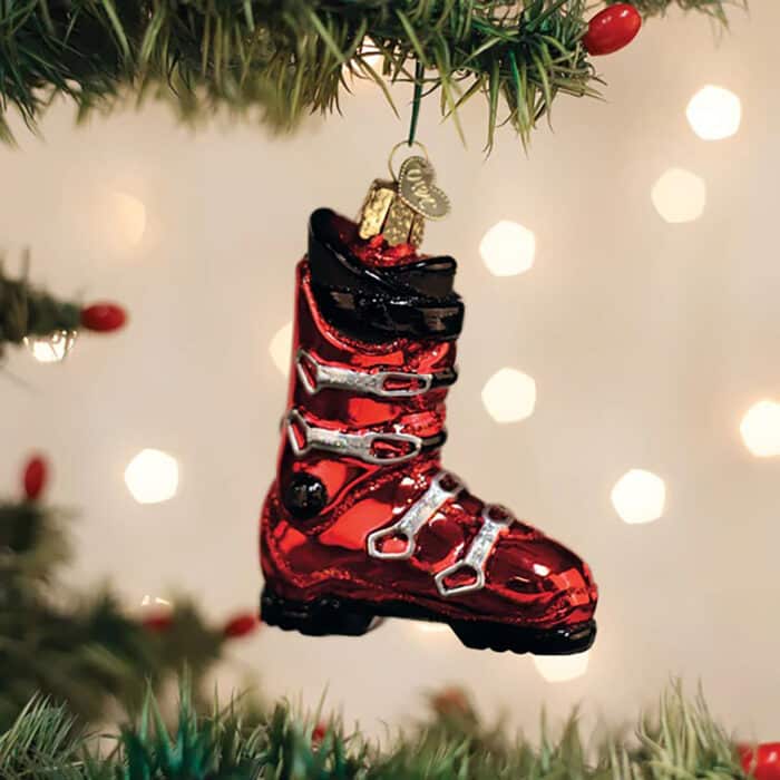 Red Ski Boot Ornament Old World Christmas