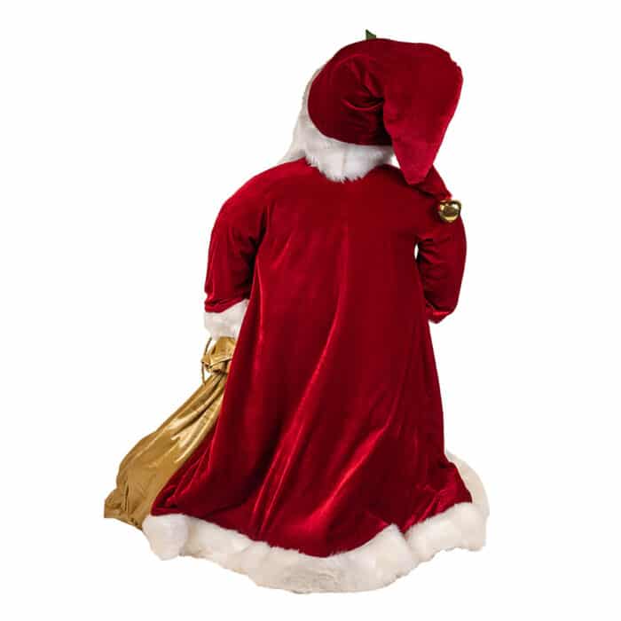 Traditional Santa with Golden Bag Figurine Back