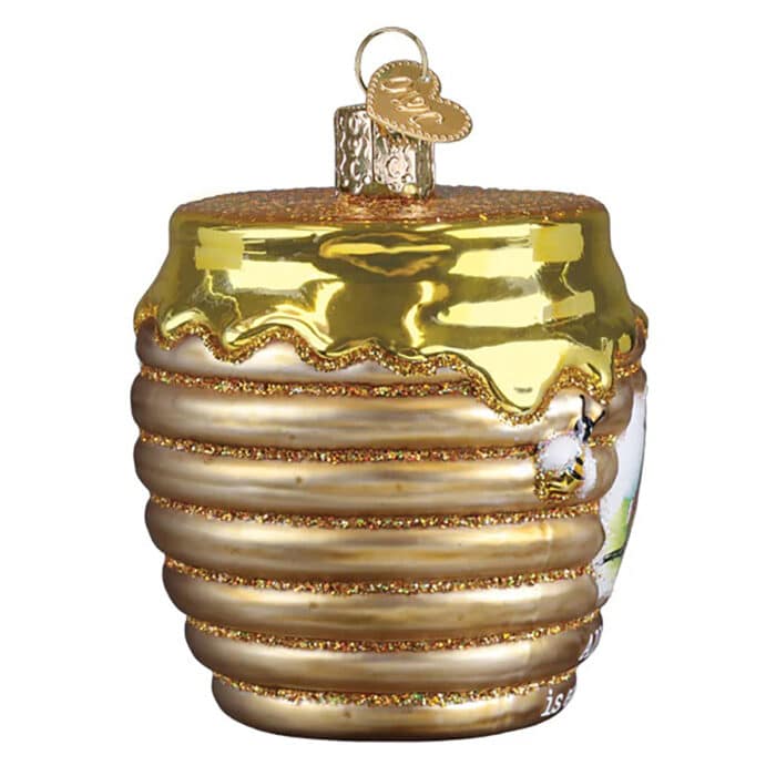 Winnie and Friends Honey Pot Ornament Old World Christmas Side