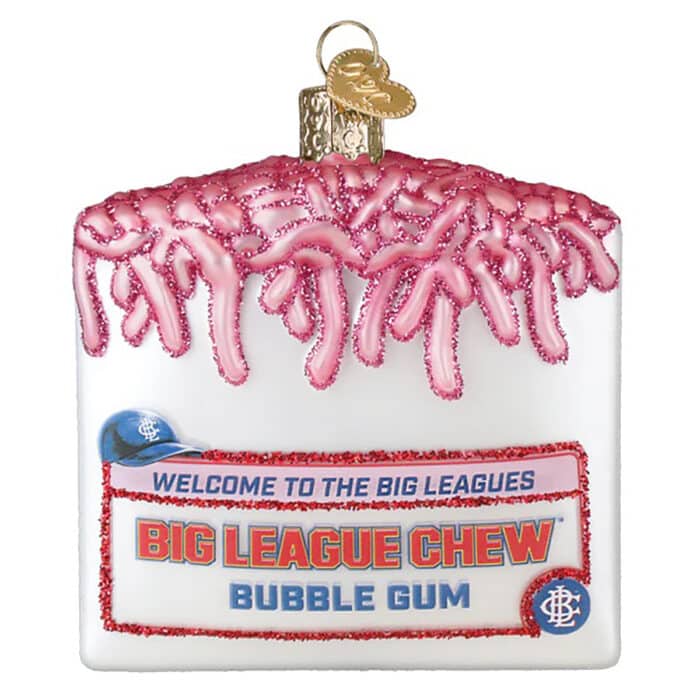 Big League Chew Bubble Gum™ Ornament Old World Christmas Back