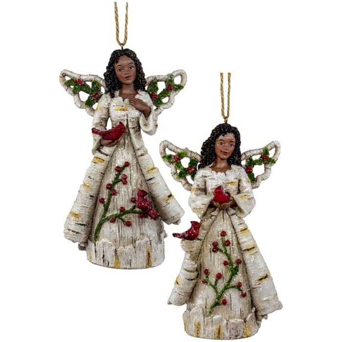 Birch Berry Angel Ornaments