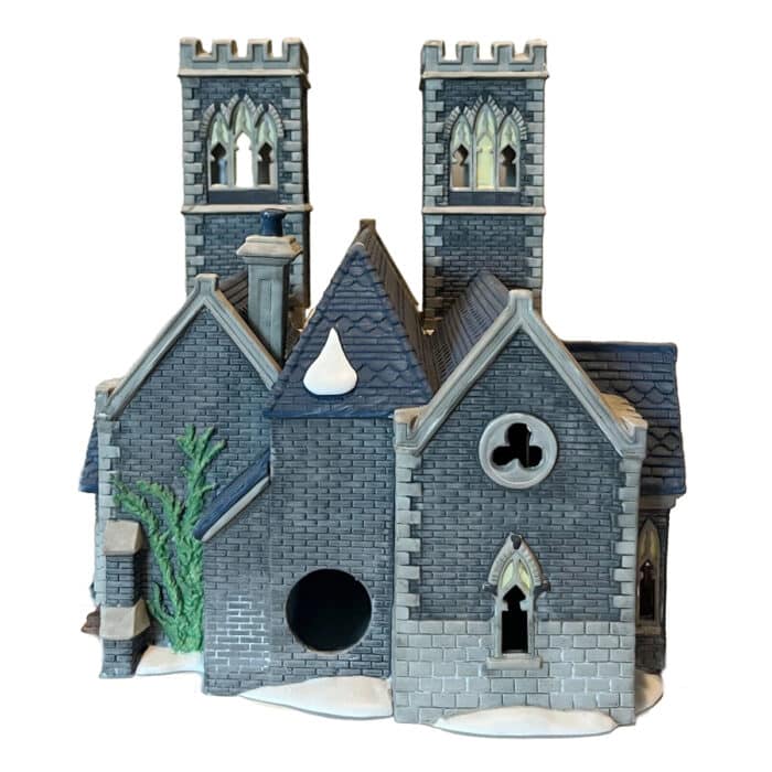 Cathedral of St Marks Christmas in the City D56 Pre owned Back